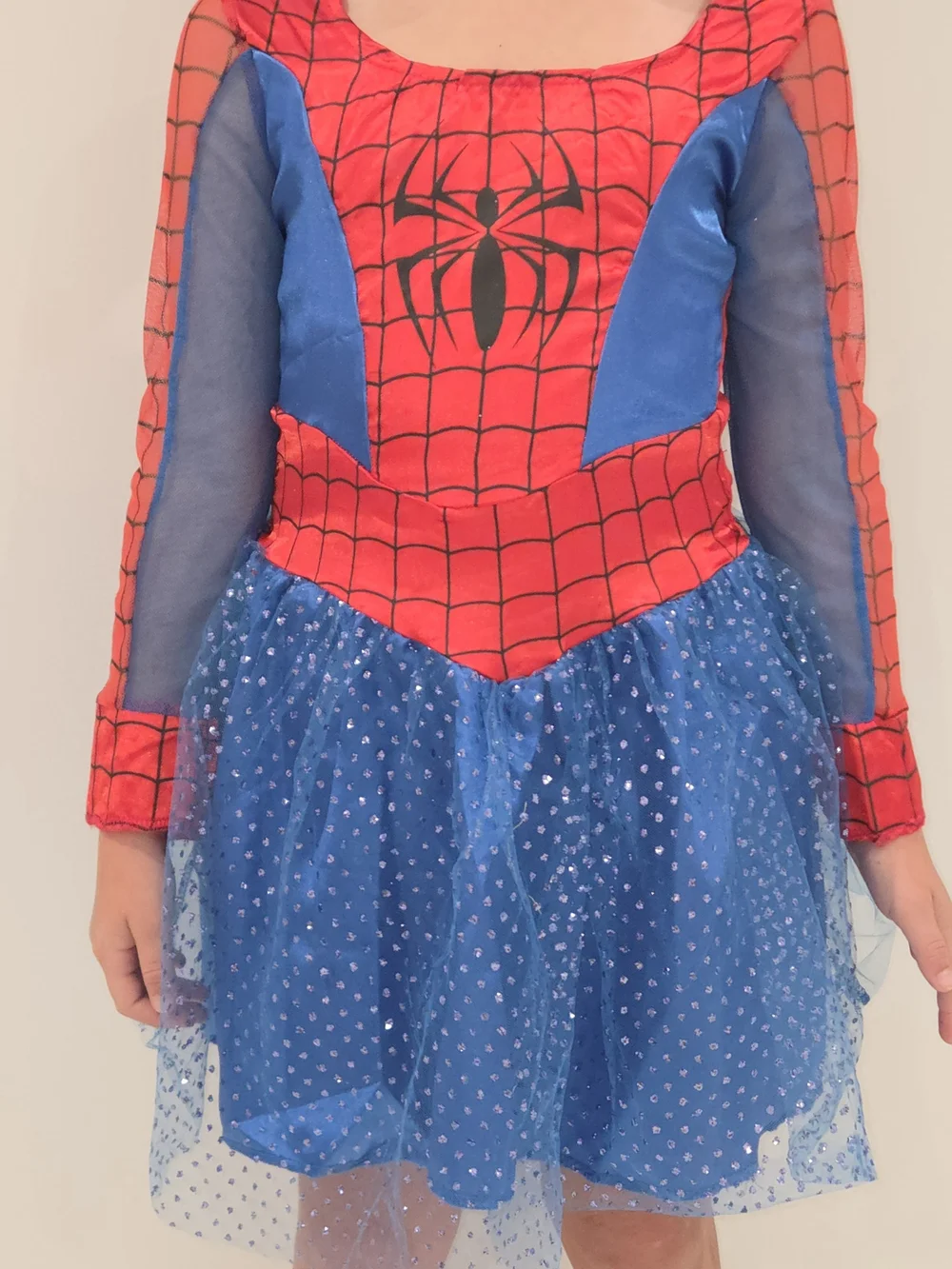 Girls' Red & Blue Spider Costume Dress